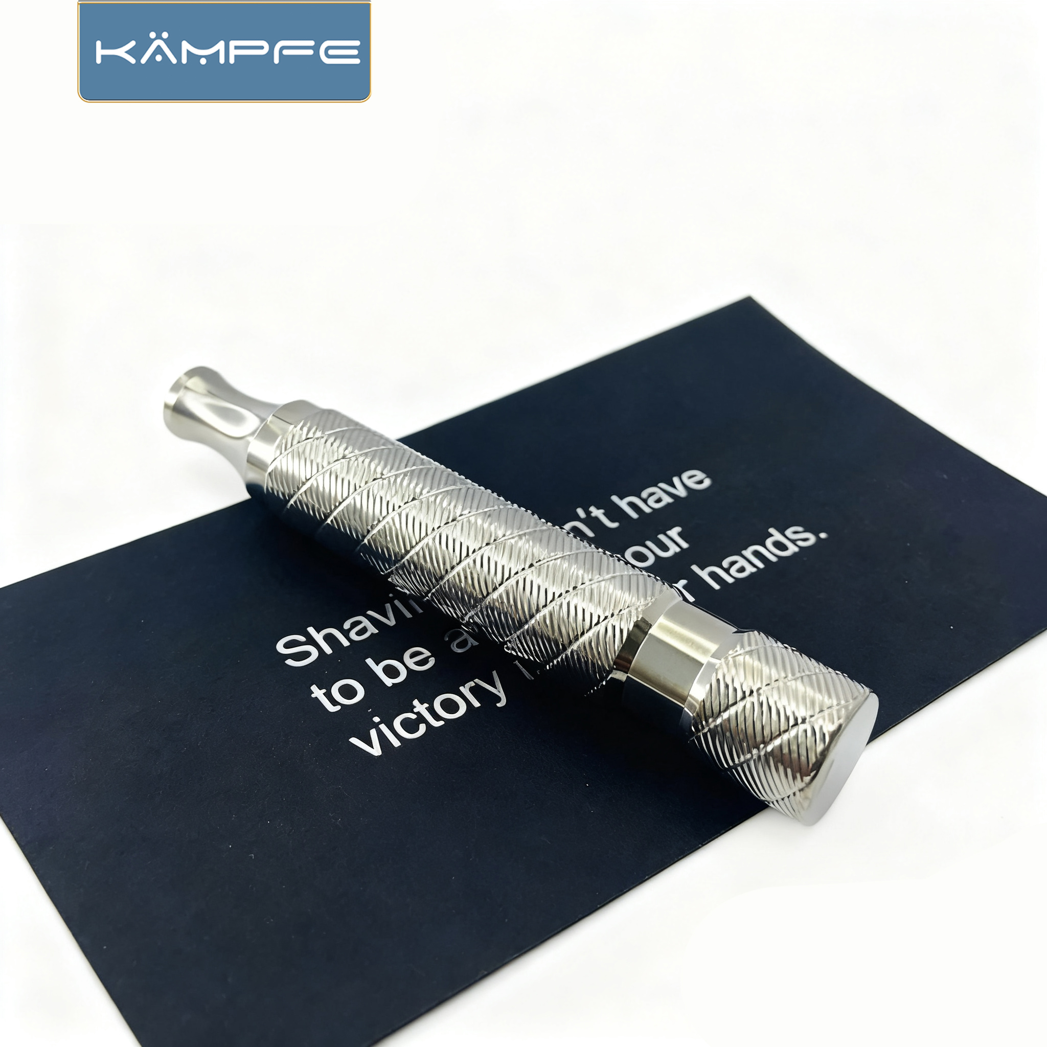 Men'S Grooming Experience - KAMPFE Polished Titanium Safety Razor Handle