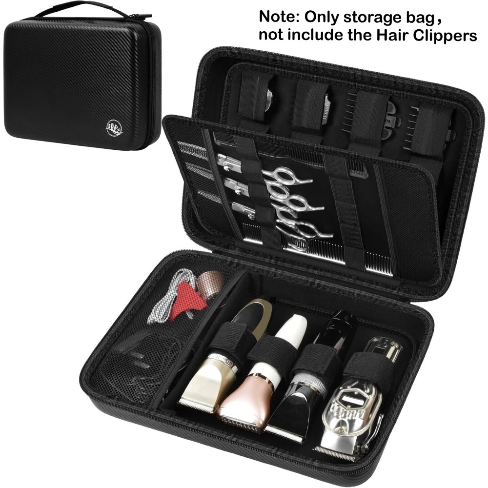 Mens Grooming Travel Kit - Hair Cutting Barber Supplies Organizer Bag,