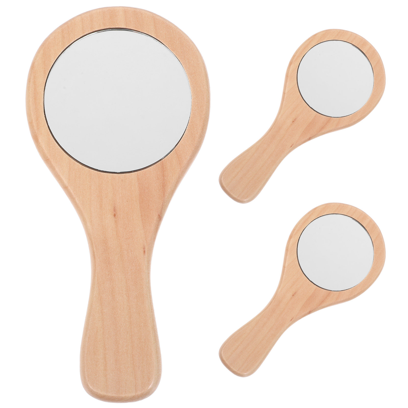 Men'S Grooming Mirror - 3Pcs Mini Handheld Makeup Mirror Compact