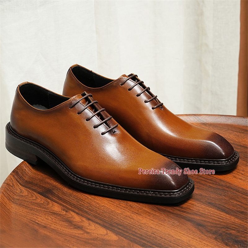 Men's Business Dress Shoes Squ - Men'S Grooming Oxford ulasan dan harga