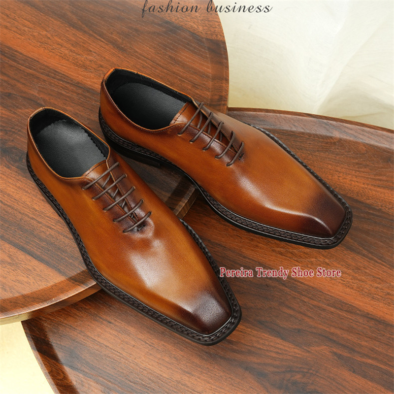 Men's Business Dress Shoes Squ - Men'S Grooming Oxford ulasan dan harga
