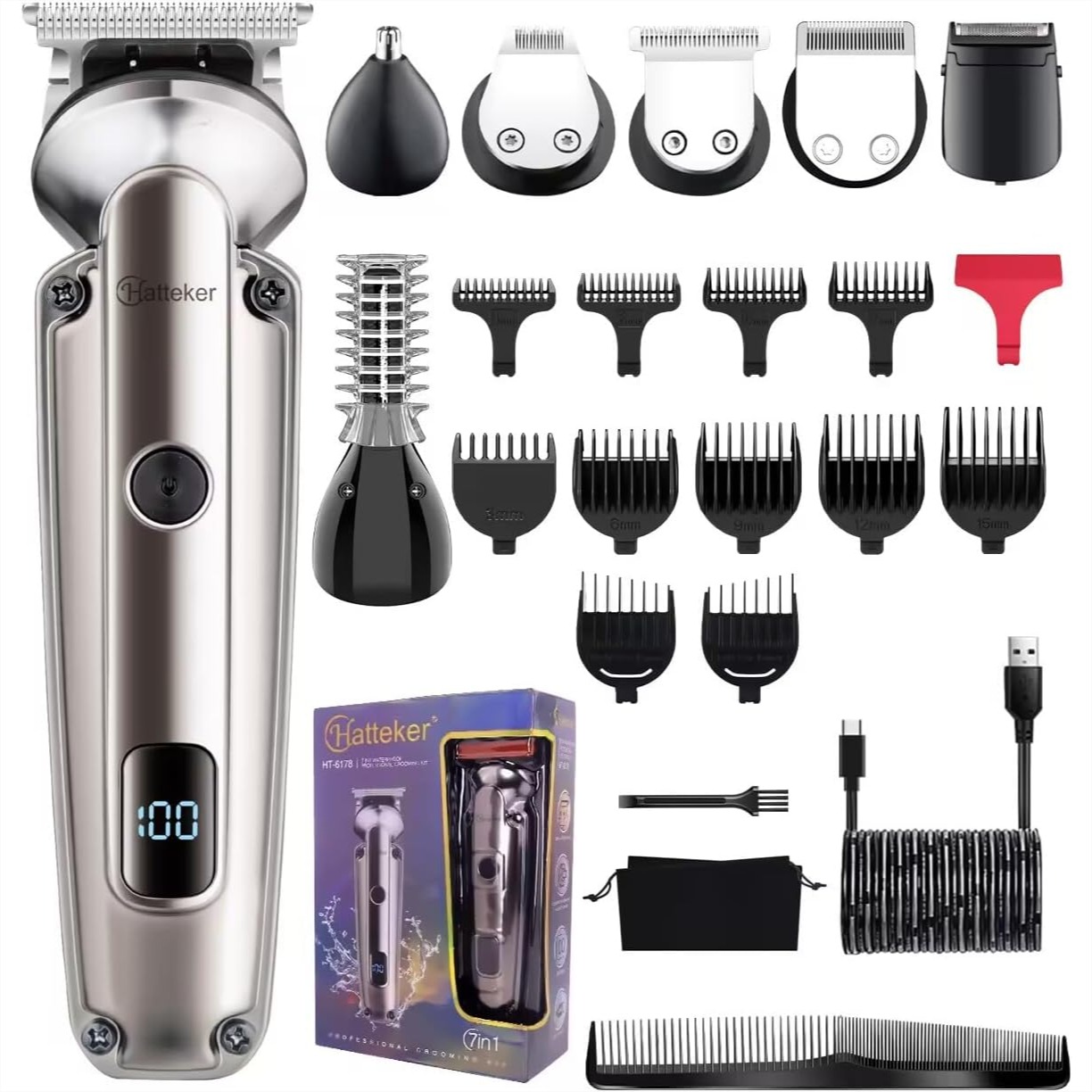 7-in-1 Beard Trimmer for Men,  - Men Grooming Full Body ulasan dan harga
