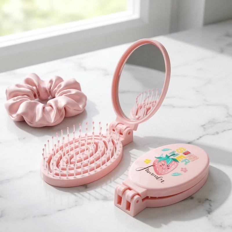 【L】Folding Hair Comb Brush 2in - Men'S Grooming Mirror ulasan dan harga