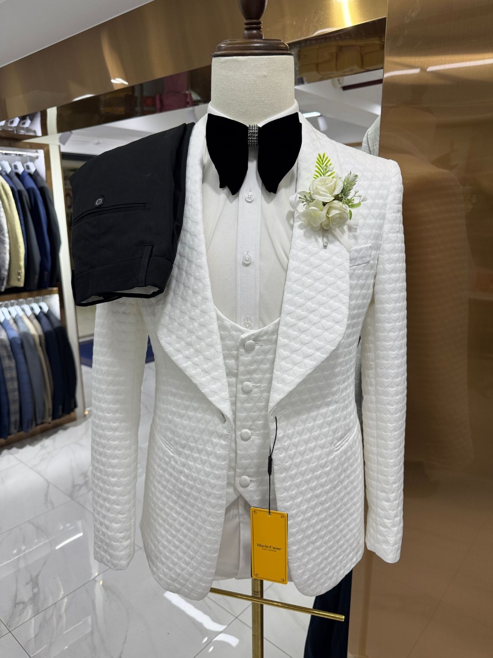Mens Three Piece Jacquard Suit - Men'S Grooming Images ulasan dan harga