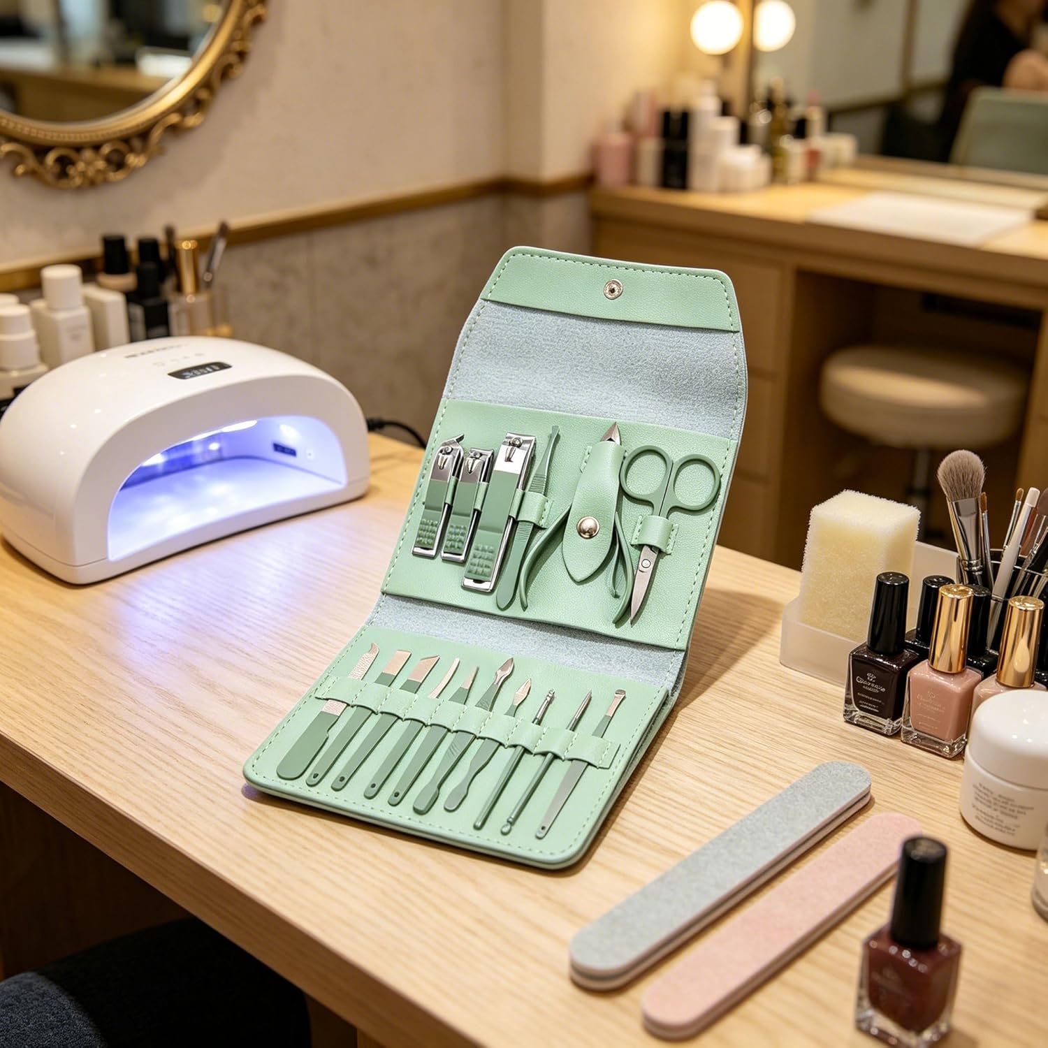 Manicure Set Nail Clippers set - Mens Grooming Travel Kit ulasan dan harga