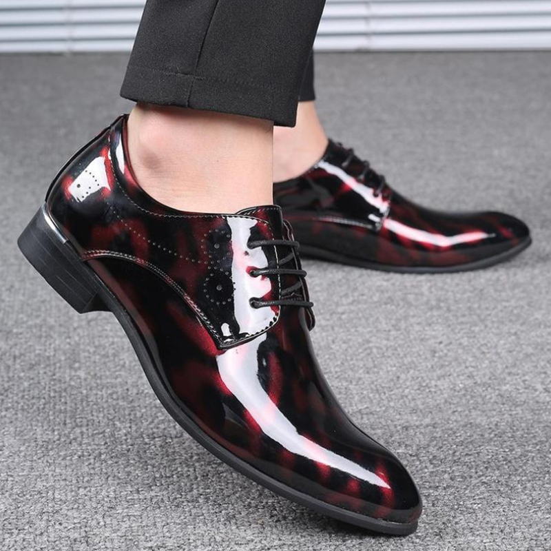 Wine Red Patent Leather Pointe - Men'S Grooming Oxford ulasan dan harga