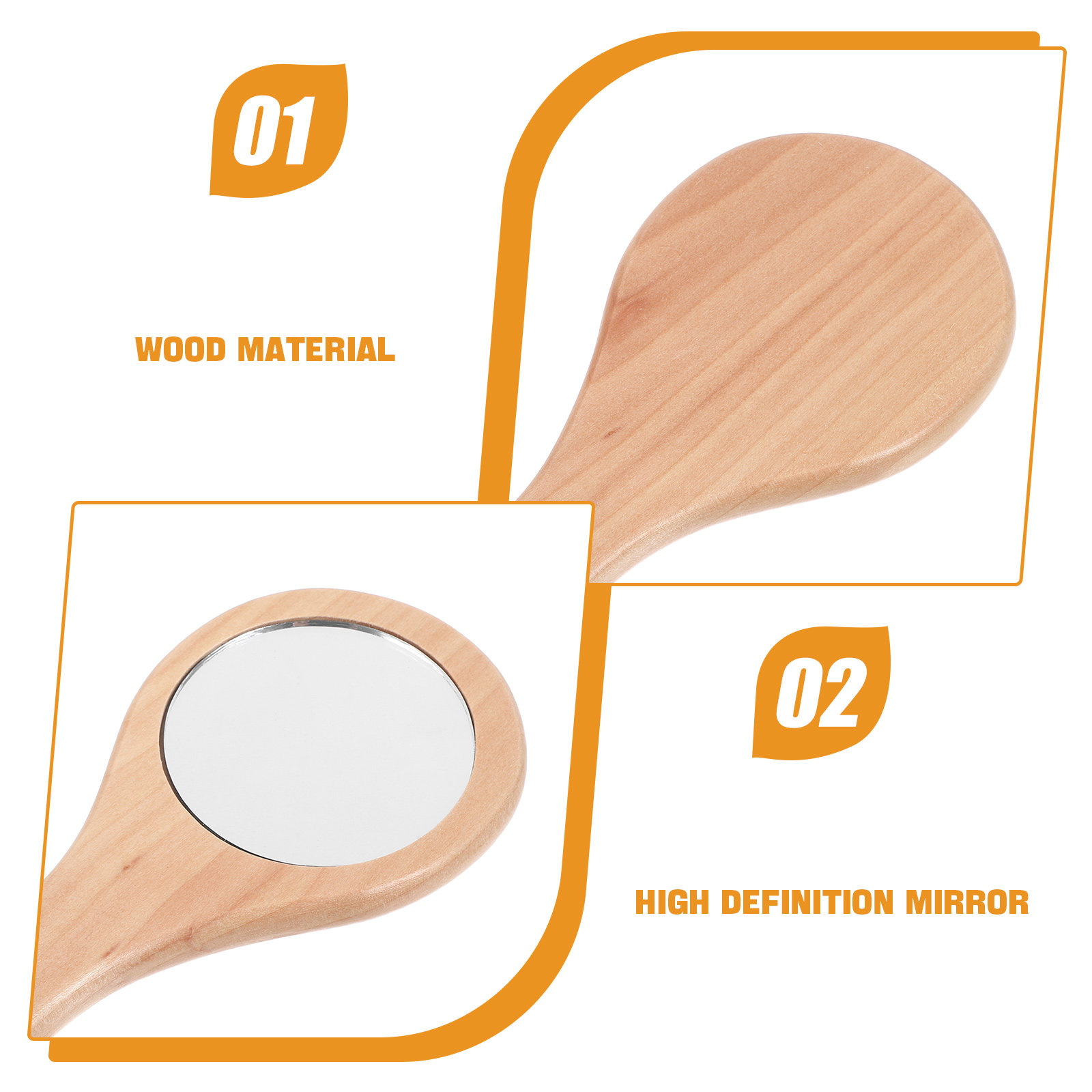 3Pcs Mini Handheld Makeup Mirr - Men'S Grooming Mirror ulasan dan harga