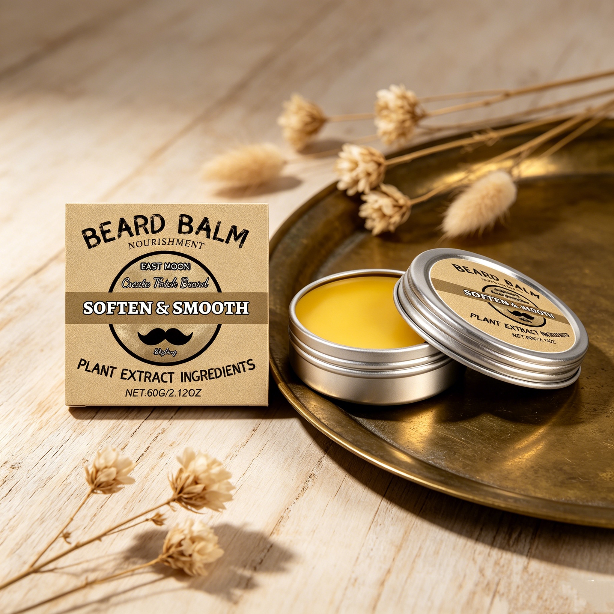 Men Beard Care Wax Strong Hold - Men'S Grooming Wax ulasan dan harga
