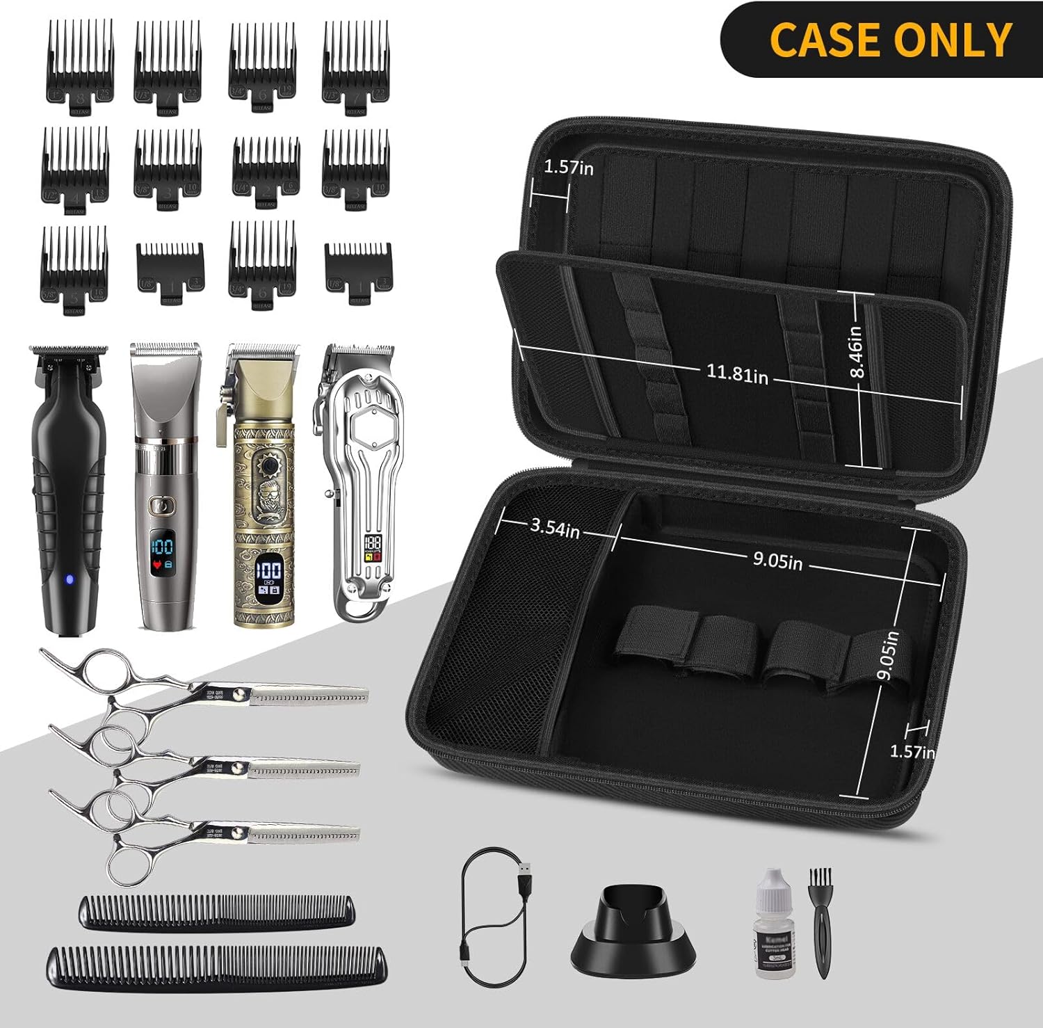 Hard Travel Case for Hair Clip - Men'S Grooming Images ulasan dan harga