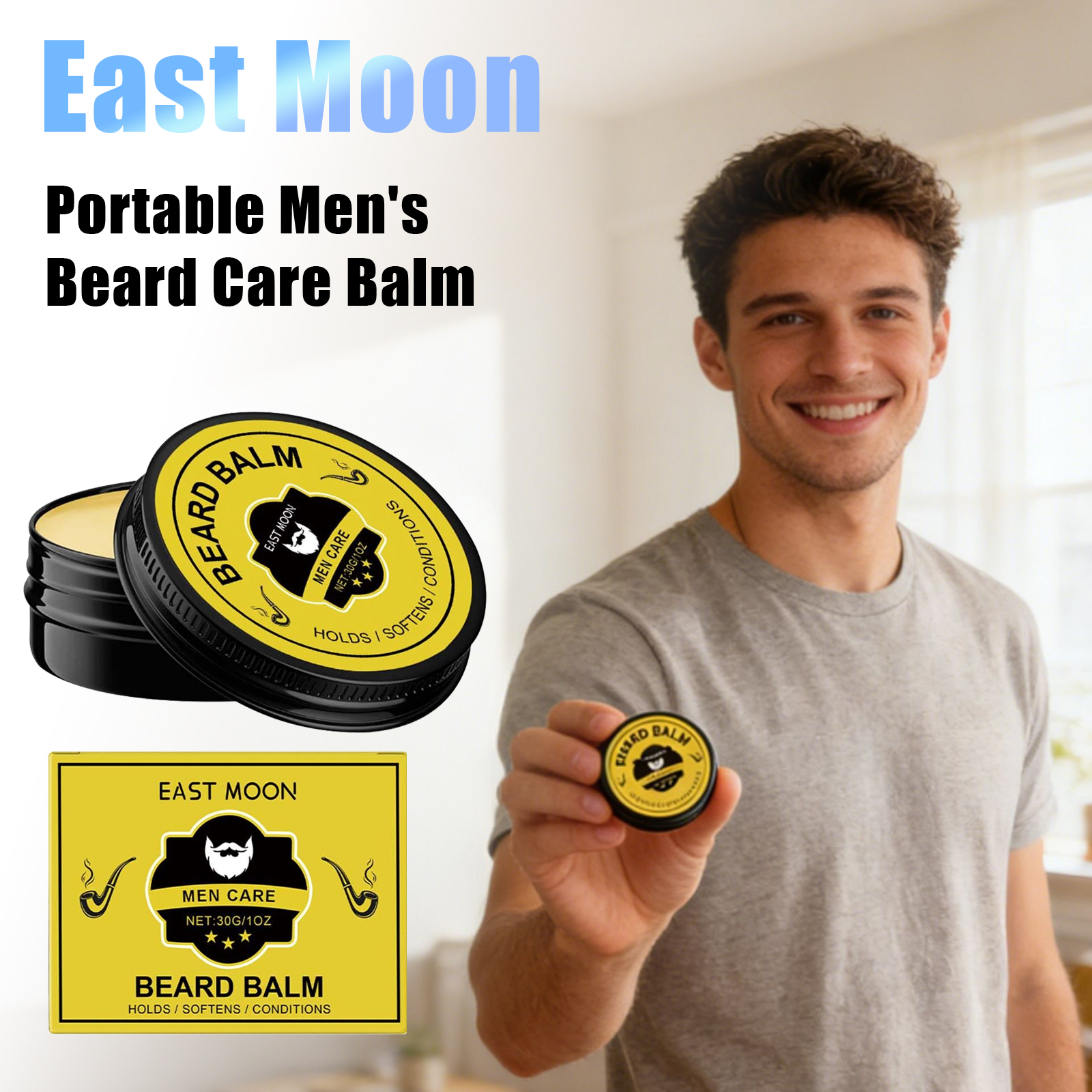 East Moon Men Beard Care Balm  - Men'S Grooming Wax ulasan dan harga
