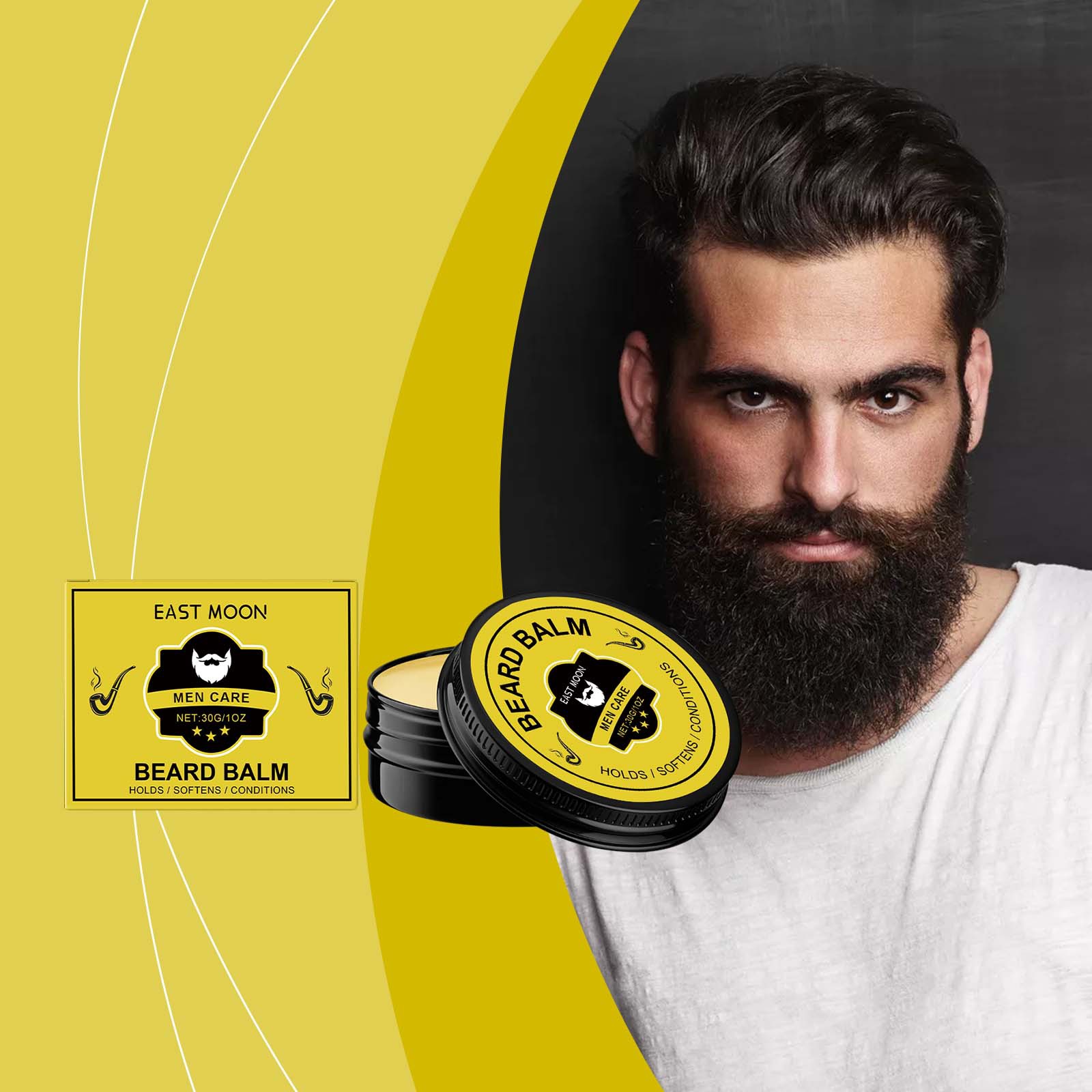 East Moon Men Beard Care Balm  - Men'S Grooming Wax ulasan dan harga