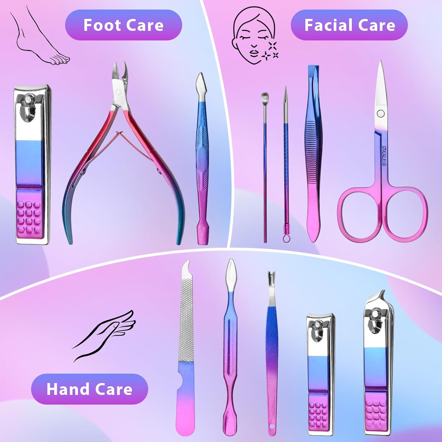 12Pcs Manicure Set Nail Clippe - Men'S Grooming Images ulasan dan harga