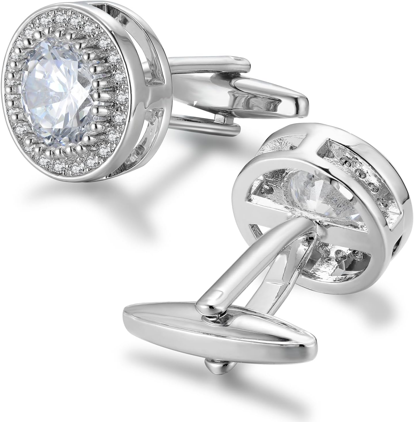Sparkling CZ Cufflinks for Men - Men Grooming Usa ulasan dan harga