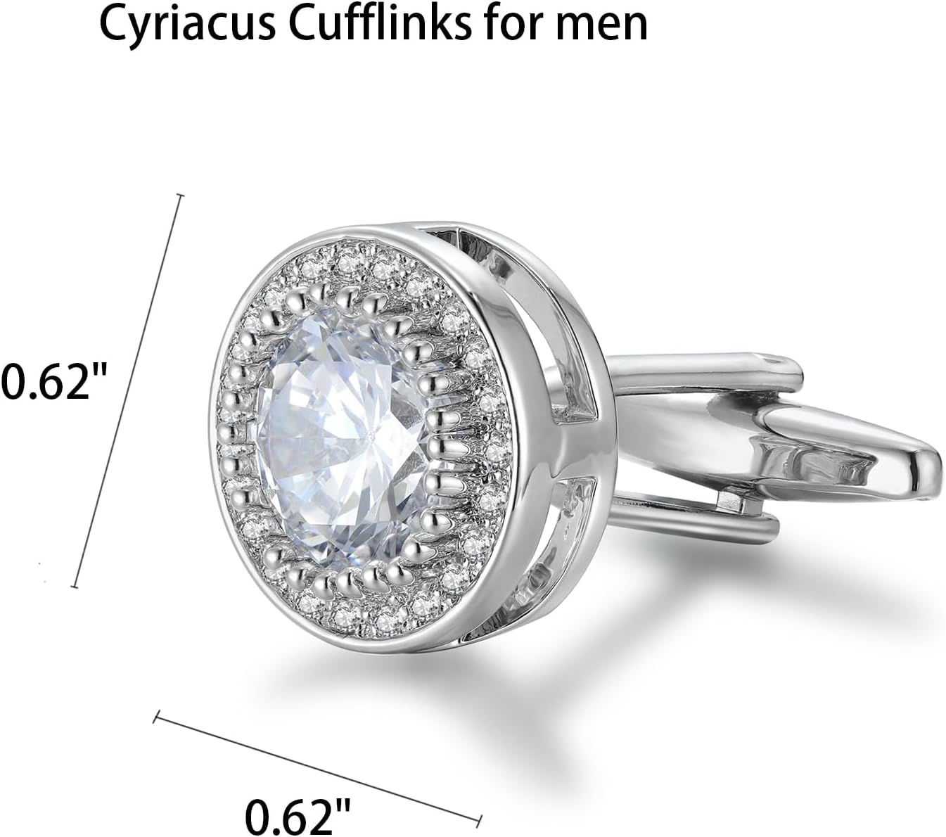 Sparkling CZ Cufflinks for Men - Men Grooming Usa ulasan dan harga