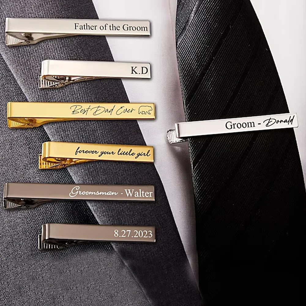 New Custom Carved Name Tie Cli - Men Grooming Usa ulasan dan harga