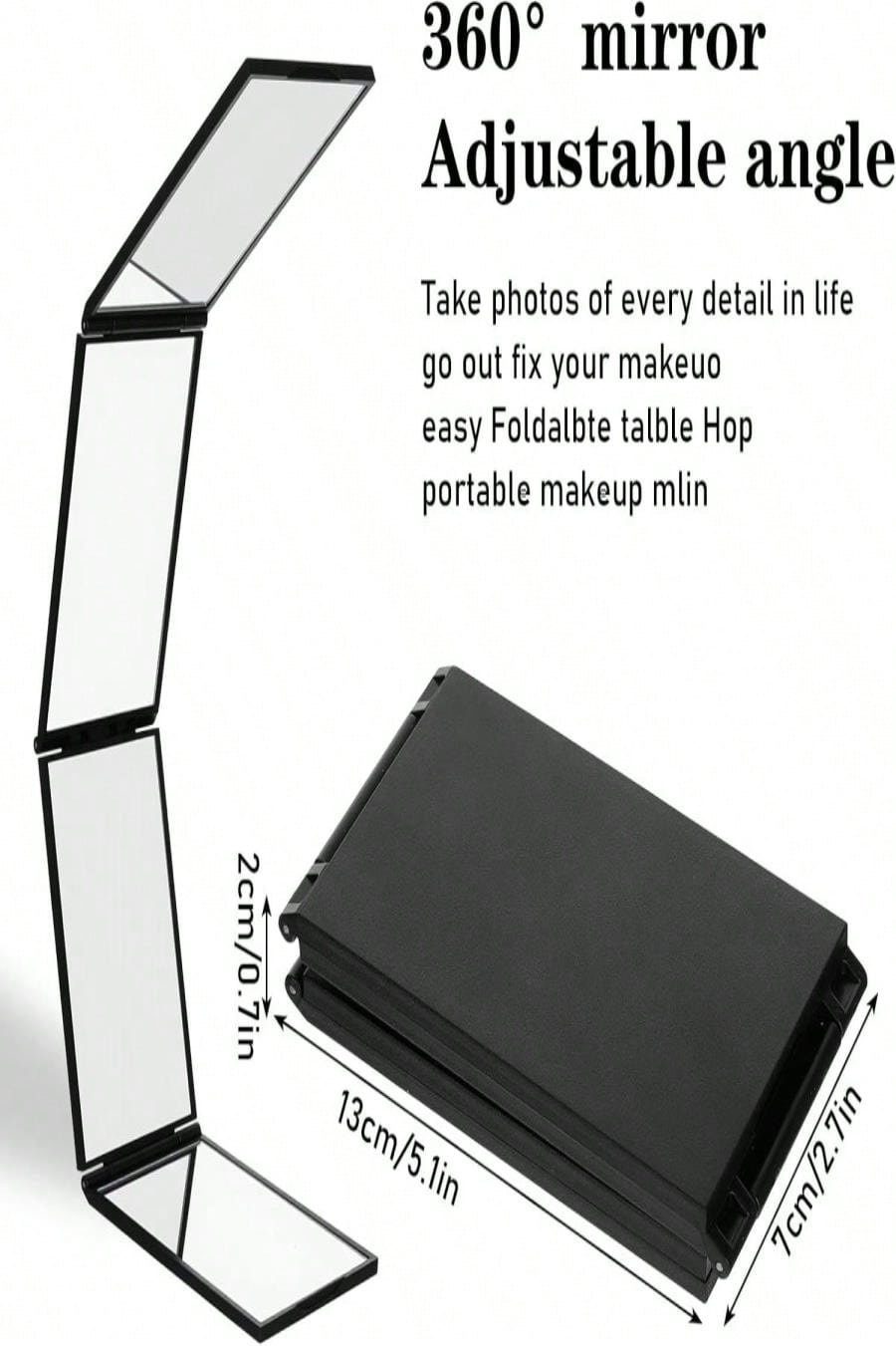 360° Foldable DIY 4-Way Mirror - Men'S Grooming Mirror ulasan dan harga