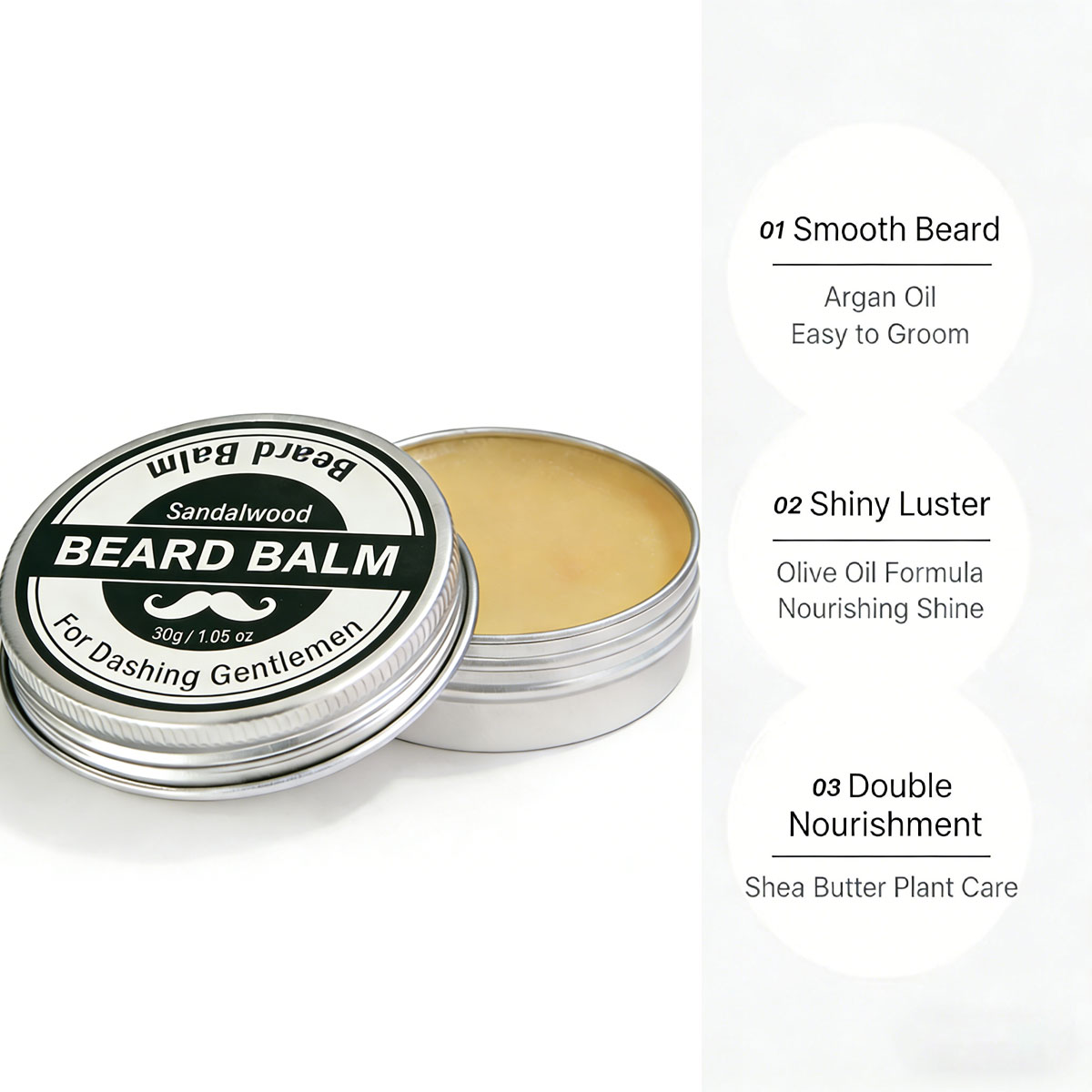 Strong Hold Beard Wax 30g, Nat - Men'S Grooming Wax ulasan dan harga