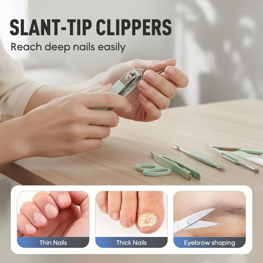Manicure Set Nail Clippers set - Mens Grooming Travel Kit ulasan dan harga