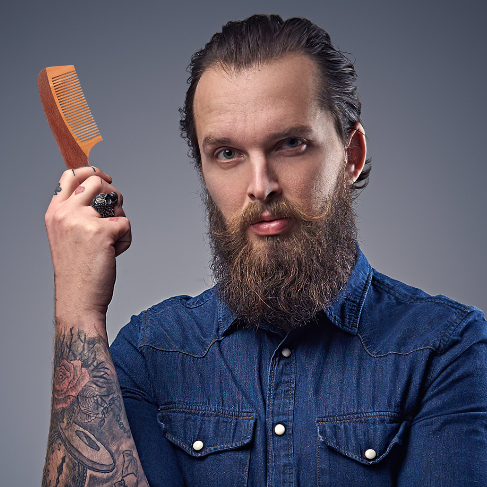 Portable Beard Comb for Men Na - Men'S Beard Grooming ulasan dan harga