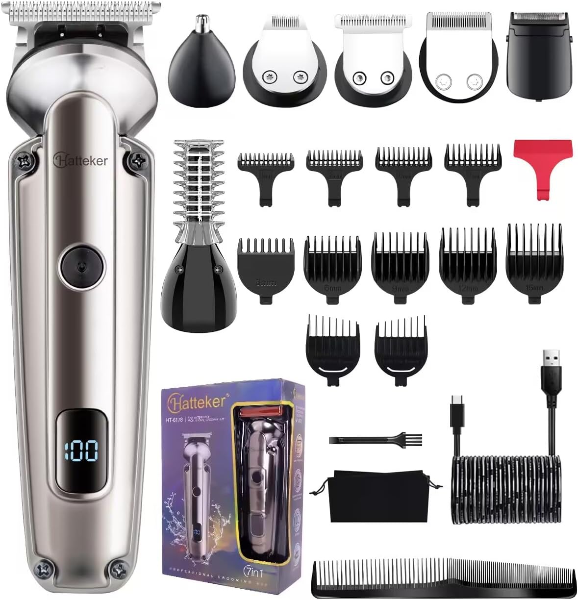 Waterproof Beard Trimmer for M - Men Grooming Full Body ulasan dan harga