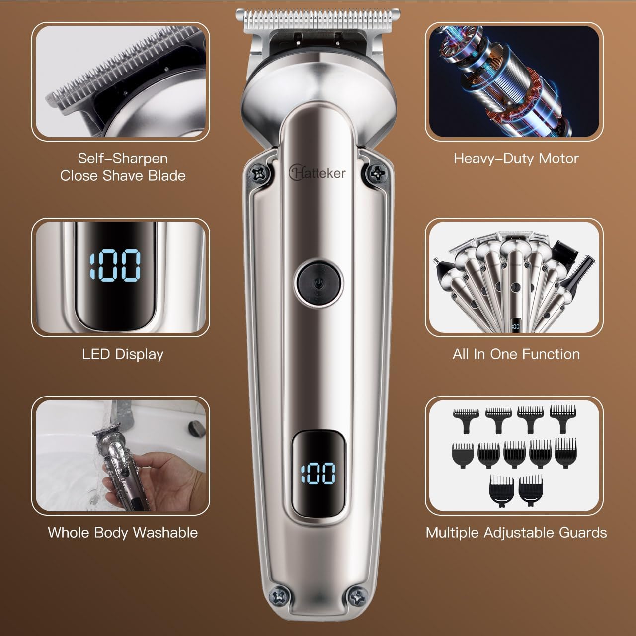 Waterproof Beard Trimmer for M - Men Grooming Full Body ulasan dan harga