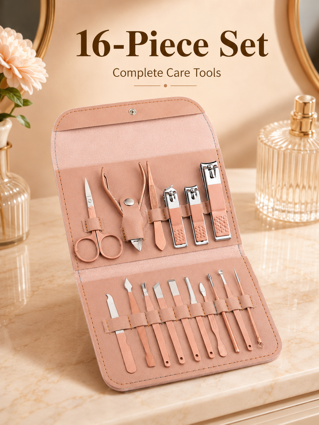 8/16-Piece Manicure Pedicure G - Mens Grooming Travel Kit ulasan dan harga