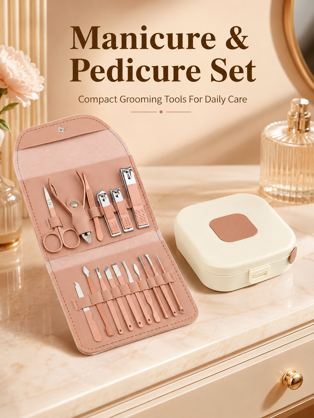 8/16-Piece Manicure Pedicure G - Mens Grooming Travel Kit ulasan dan harga