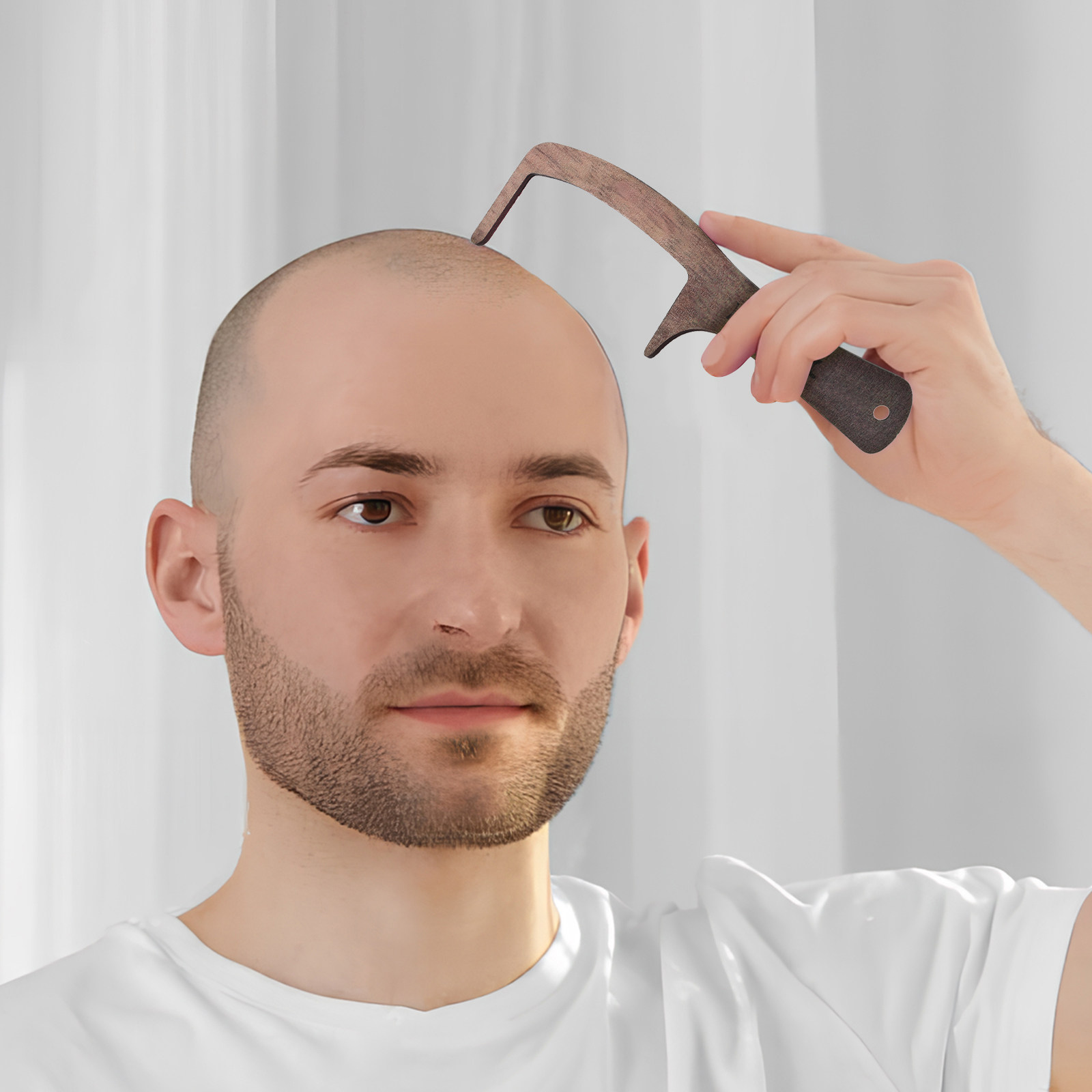1 set Funny Bald Style Scalp H - Men'S Grooming Hairstyles ulasan dan harga