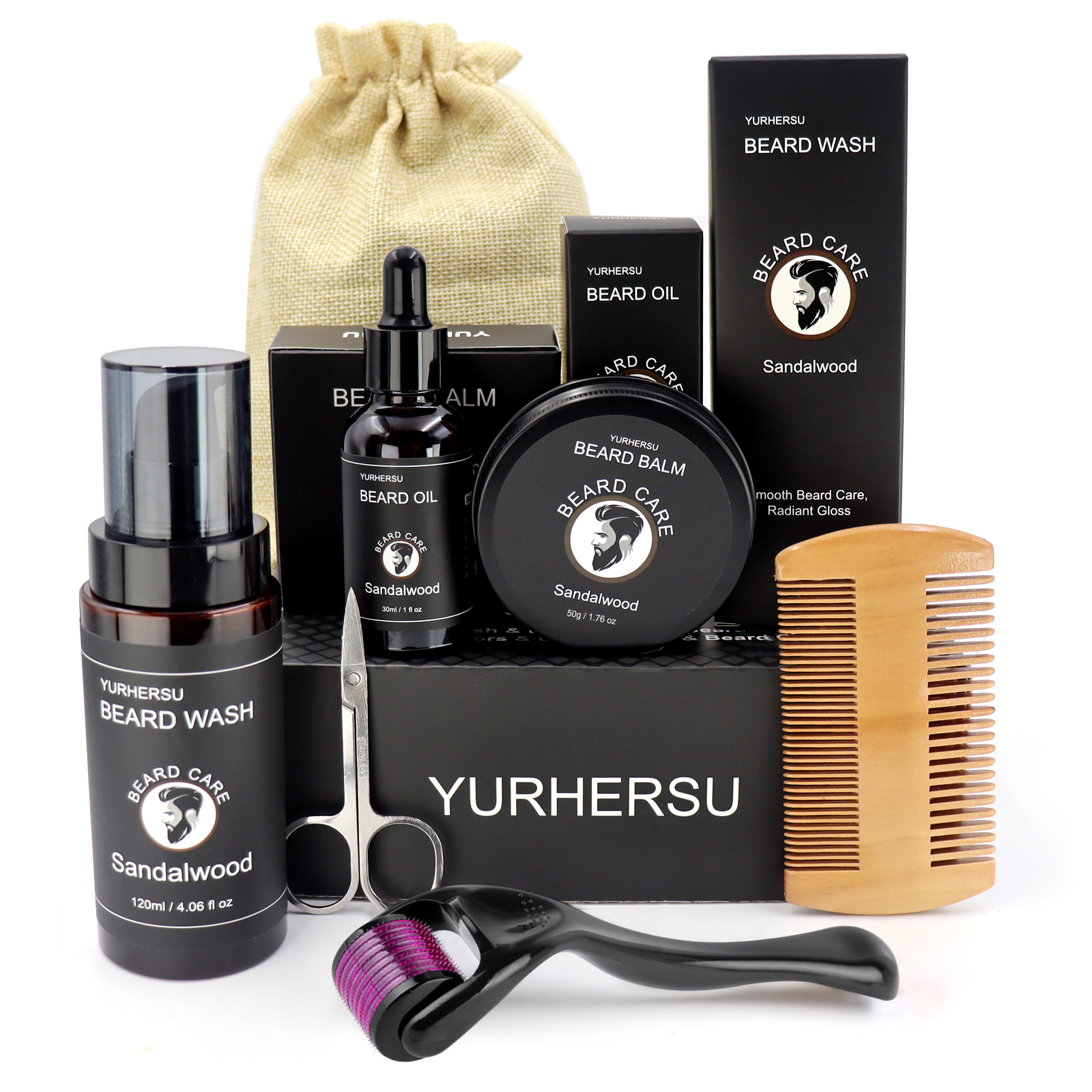 7Pcs Beard Care Kit for Men, G - Mens Grooming Travel Kit ulasan dan harga