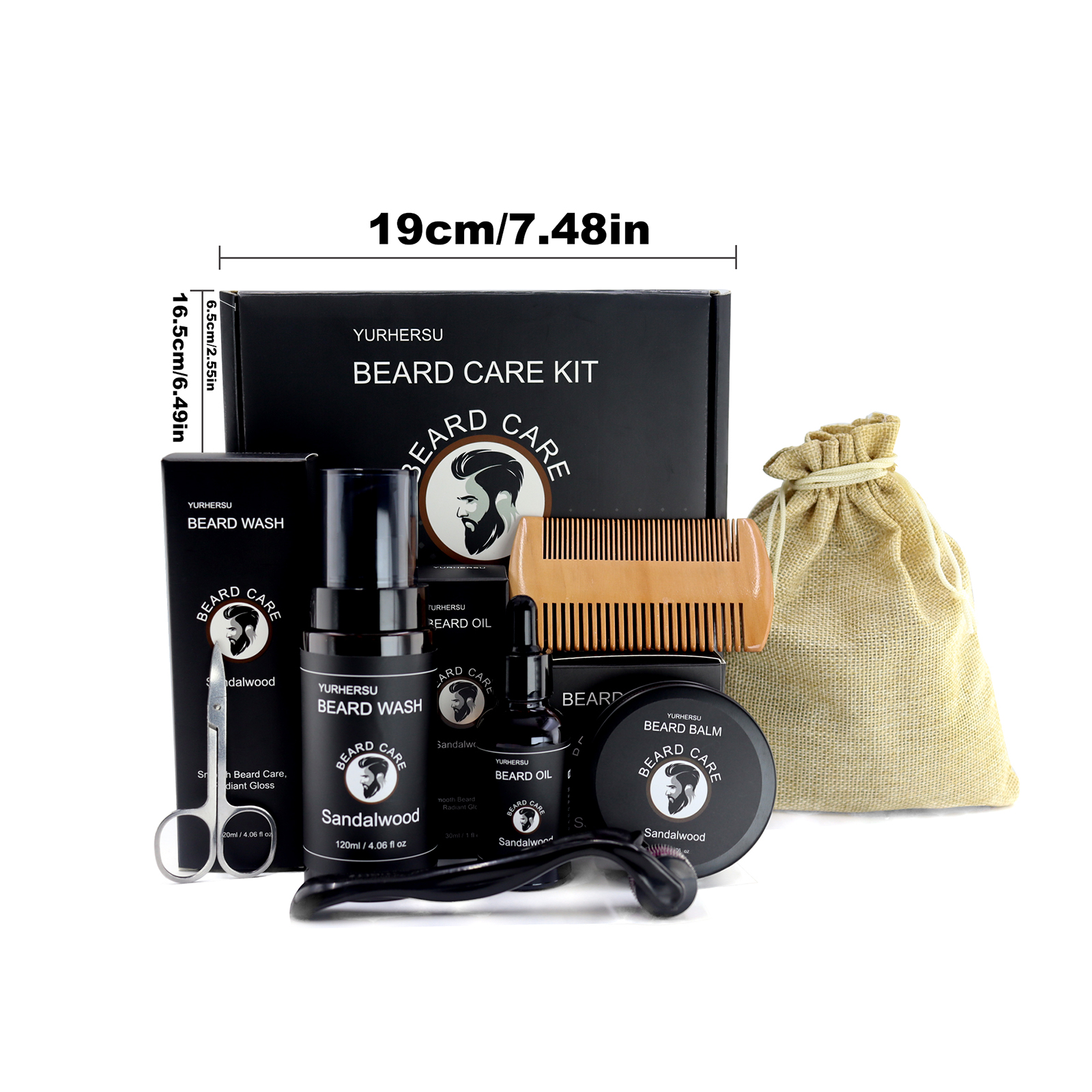 7Pcs Beard Care Kit for Men, G - Mens Grooming Travel Kit ulasan dan harga